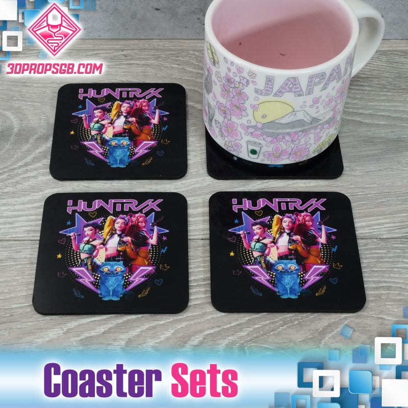 K-Pop Demon Hunters - Drinks Coaster Set - Huntr/x - Huntrix - Derpy