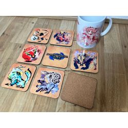 Monster Hunter Rise - Drinks Coaster Set, Gamer Gif