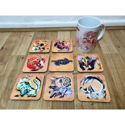 Monster Hunter Rise - Drinks Coaster Set, Gamer Gif