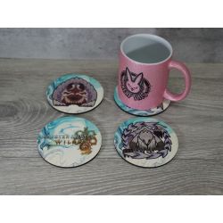 Monster Hunter Wilds - Round Drinks Coaster Set, Gamer Gift