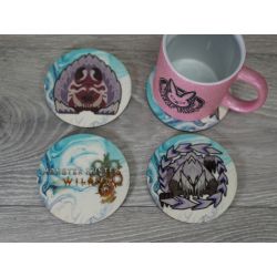 Monster Hunter Wilds - Round Drinks Coaster Set, Gamer Gift