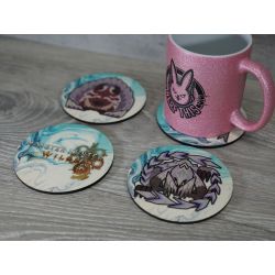 Monster Hunter Wilds - Round Drinks Coaster Set, Gamer Gift