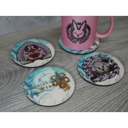Monster Hunter Wilds - Round Drinks Coaster Set, Gamer Gift