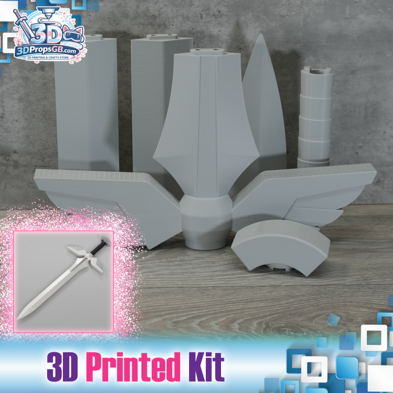 Fairy Tail: Erza Scarlet Heart Kreuz Sword - 3D Printed Kit
