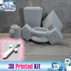Zelda Echoes of Wisdom: Swordfighter Sword - 3D Printed Kit