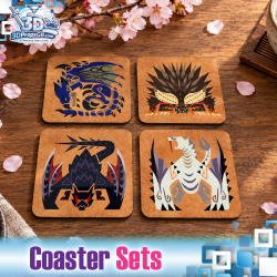 Monster Hunter World - Drinks Coaster Set, Gamer Gif