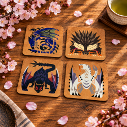 Monster Hunter World - Drinks Coaster Set, Gamer Gif