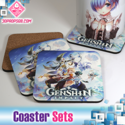 Genshin Impact - Drinks Coaster Set, Gamer Gift