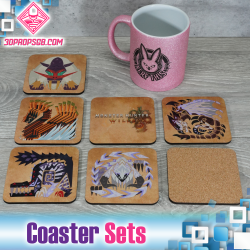 Monster Hunter Wilds - Drinks Coaster Set, Gamer Gift